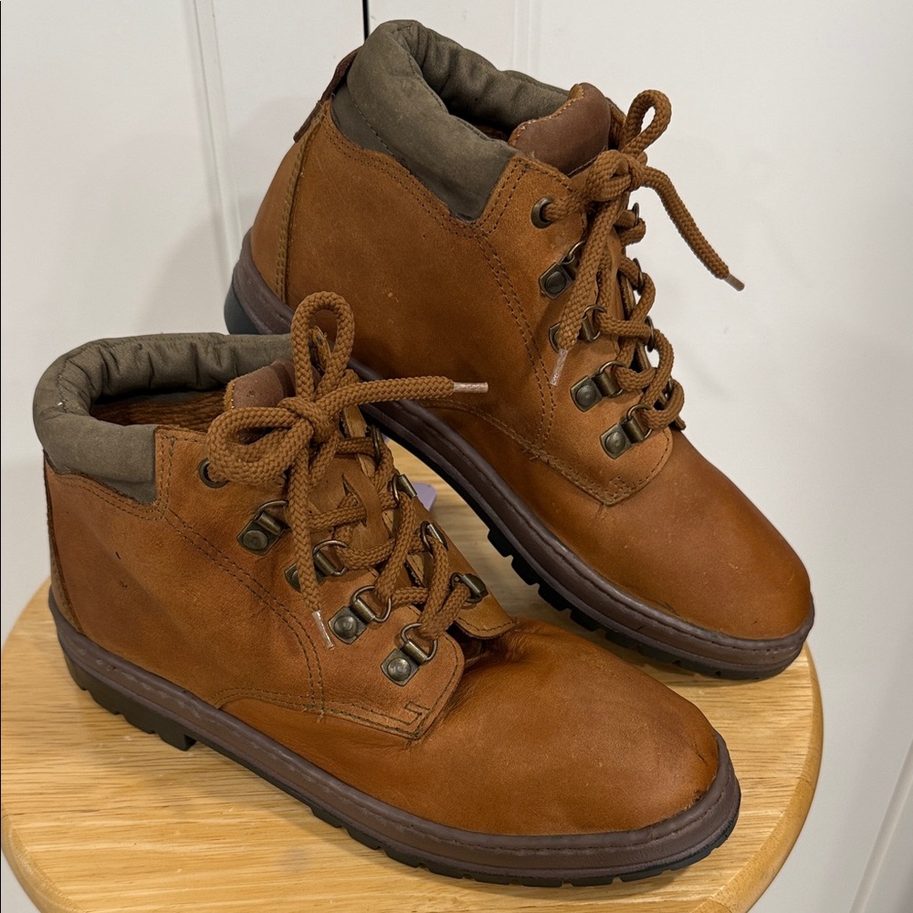 WOLFPAX HIKING BOOTS WOMENS 8.5 BROWN LEATHER UPPER LACE-UP ANKLE BRAZIL MADE